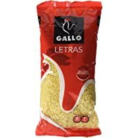 Pastas Gallo - Pasta Letras Paquete 250 g - [Pack de 8]